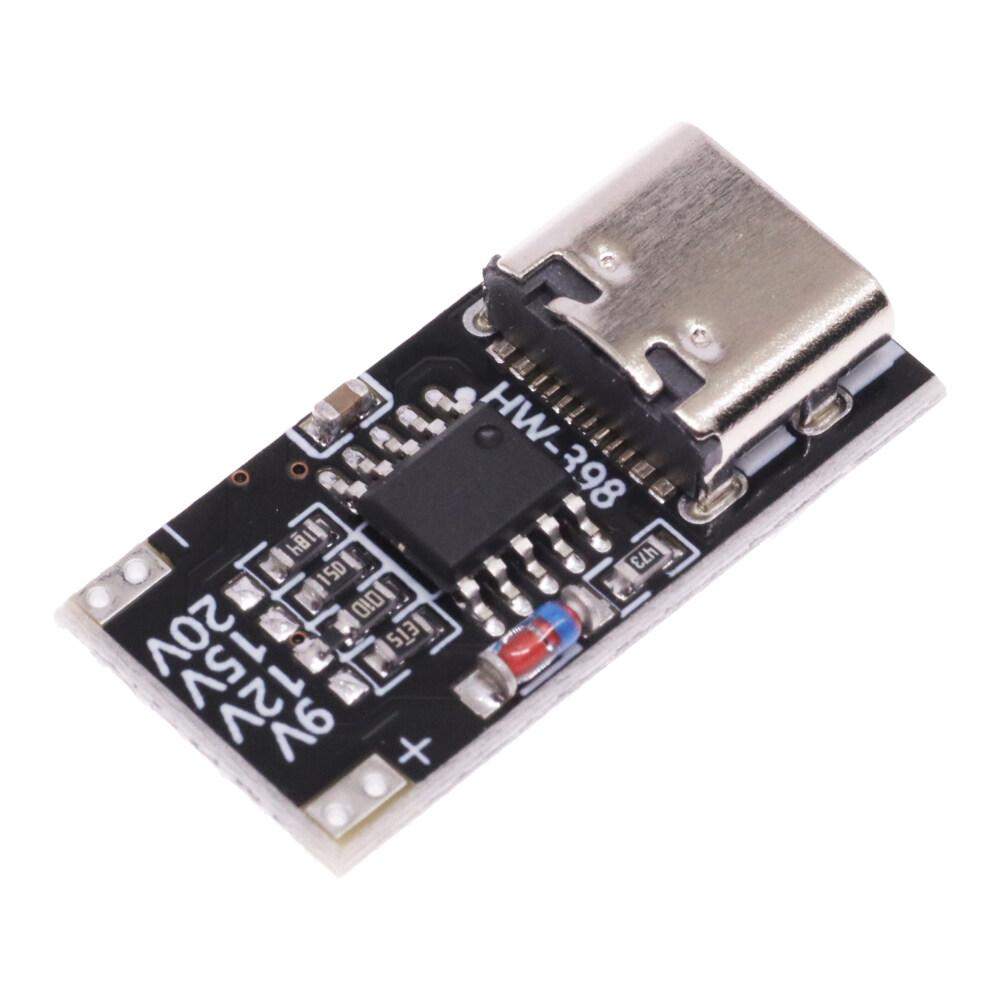 Модуль триггерной платы USB-C PD Плата-приманка PD/QC Быстрая зарядка Высокоскоростное зарядное устройство USB Type-c до 12 В Модуль повышения подачи питания