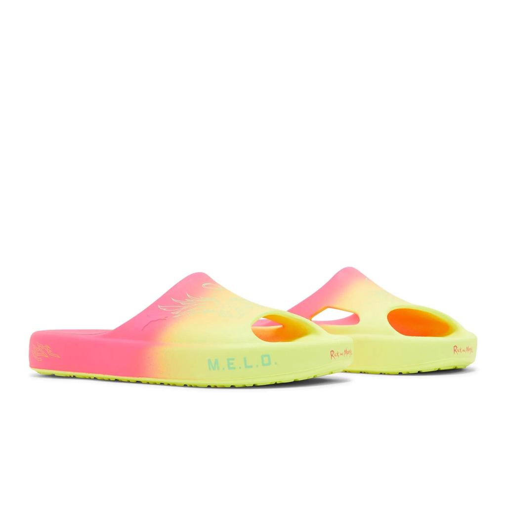 Puma Shibui Cat Slide 'Adventures' (Unisex) Safety Yellow / Pink Glow / Elektro Green Slide Slippers 394167 01