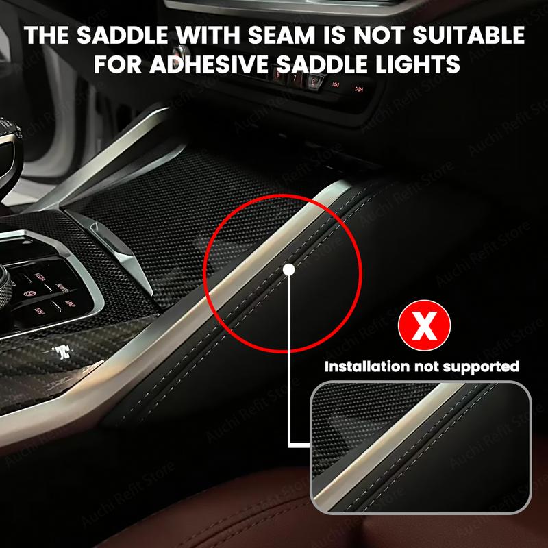 Not Remove the Original Center Console Saddle light For BMW New 3/4 Series G20 G22 G26 LED 11 Colors Adhesive Decorate lights