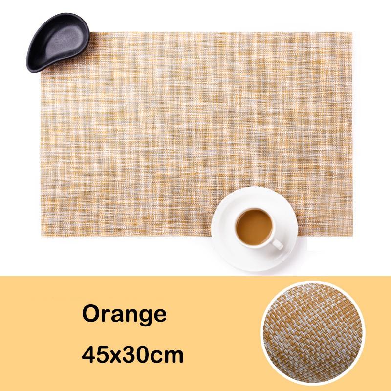 6 шт. ПВХ салфетки под приборы, настольные коврики, теплоизоляционные коврики, прямоугольные моющиеся салфетки, украшение стола 45x30 см