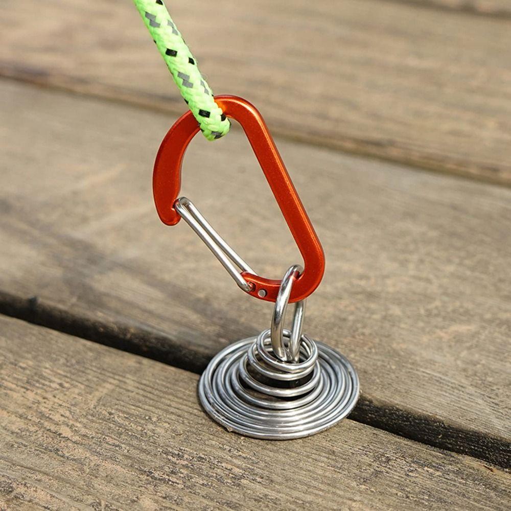 6Pcs Stainless Steel Tent Octopus Rope Buckle Aluminum Zinc Zinc Alloy Fixed Tent Rope Buckle Outdoor Camping
