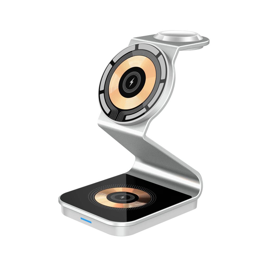 Беспроводное магнитное зарядное устройство 3 в 1 Быстрая зарядка для iPhone 16/16Pro Max/15~12 Series iWatch S10/10/9/8/7/6/5/4 AirPods4/3/Pro 2/1
