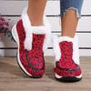 Women's Chunky Platform Snow Boots Winter Faux Fur Lined Anti-Slip Ankle Boot for Women Comfortable Fleece Lining Short Booties Warm High-Top Shoes