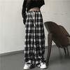 Harajuku Oversize Plaid Pants Women Fashion Checked Trousers For Female Fall Wide Leg Sweatpants