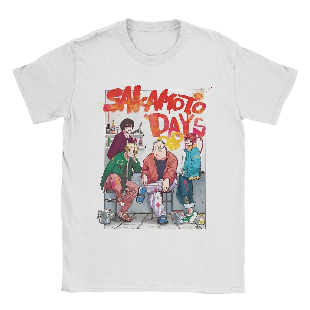 Принтованная футболка 'Дни Сакамото' мужская хлопковая с коротким рукавом Sakamoto Days с круглым вырезом летняя одежда