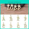 Elegant Alphabet Crown Initials Letter Pendant Necklace With Gold Chain Jewelry