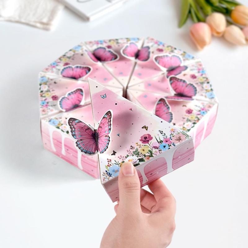 8/10 шт. Треугольные бумажные подарочные коробки в форме торта для печенья, конфет, подарков для детского праздника, угощений, упаковочные коробки для десертов на детский день рождения