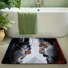 Bath Mat 1pc, Spiderman Guards City, MARVEL Flannel Rectangular Mat, Bathroom Non-Slip Entrance Mat, Fun Door Decoration Mat,