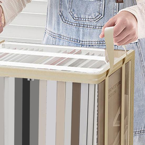 yangyizhi Clothes Storage Bag, Transparent Large Capacity Book Organizer, with Zipper And Handle Design, Portable Bag for Home Dormitory