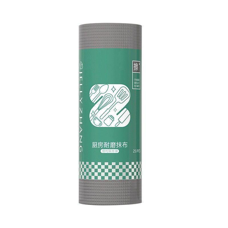 1 рулон = 25 шт. кухонной ткани, одноразовая щетка для кастрюли, посуда, износостойкая ткань, не повреждающая ткань для кастрюли и миски, без прилипания масла