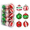 30 Pcs Christmas Balls Ornaments 2.4 Inch Small Shatterproof Plastic Balls Christmas Tree Hanging Decoration for Holiday Wreath Party Tree Decor