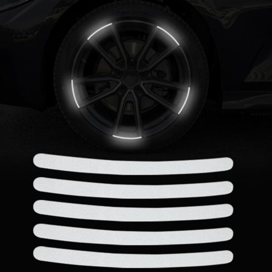 Car Wheel Reflective Strip, Rainbow Rim Decals for Cars Motorcycle Bike, Waterproof High Visibility Sticker for Tires
