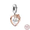 New 925 Sterling Silver Rose Girl Boy Pink Sparkle Spacer Clip Charm Bead Fit Original Fashion Bracelet DIY Jewelry for Women
