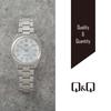 Watch Analog Waterproof Metal Band Silver [Citizen Q&Q] QB78-201 Men's