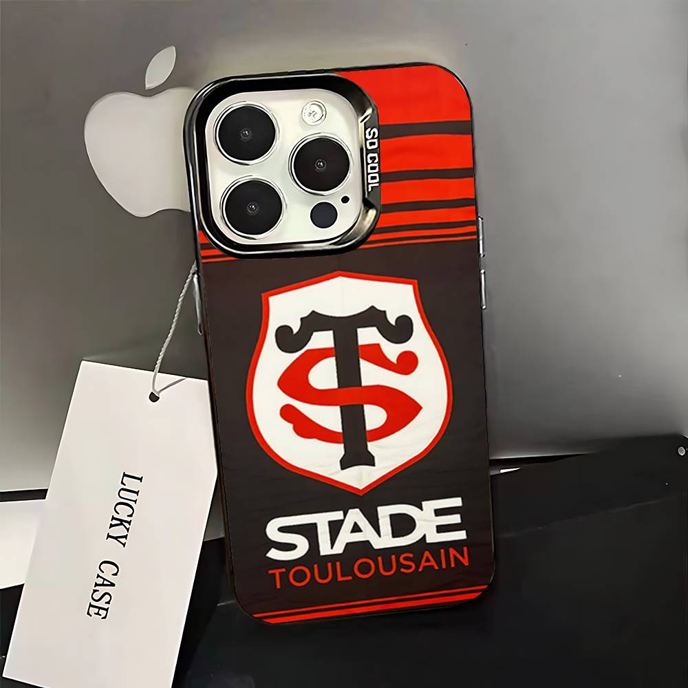 Чехол для телефона Stade-Toulousain для iPhone 16,15,14,13,12,11,Pro,XS,Max,Plus,Mini,SE Черный Матовый Конфетный Ударопрочный Чехол