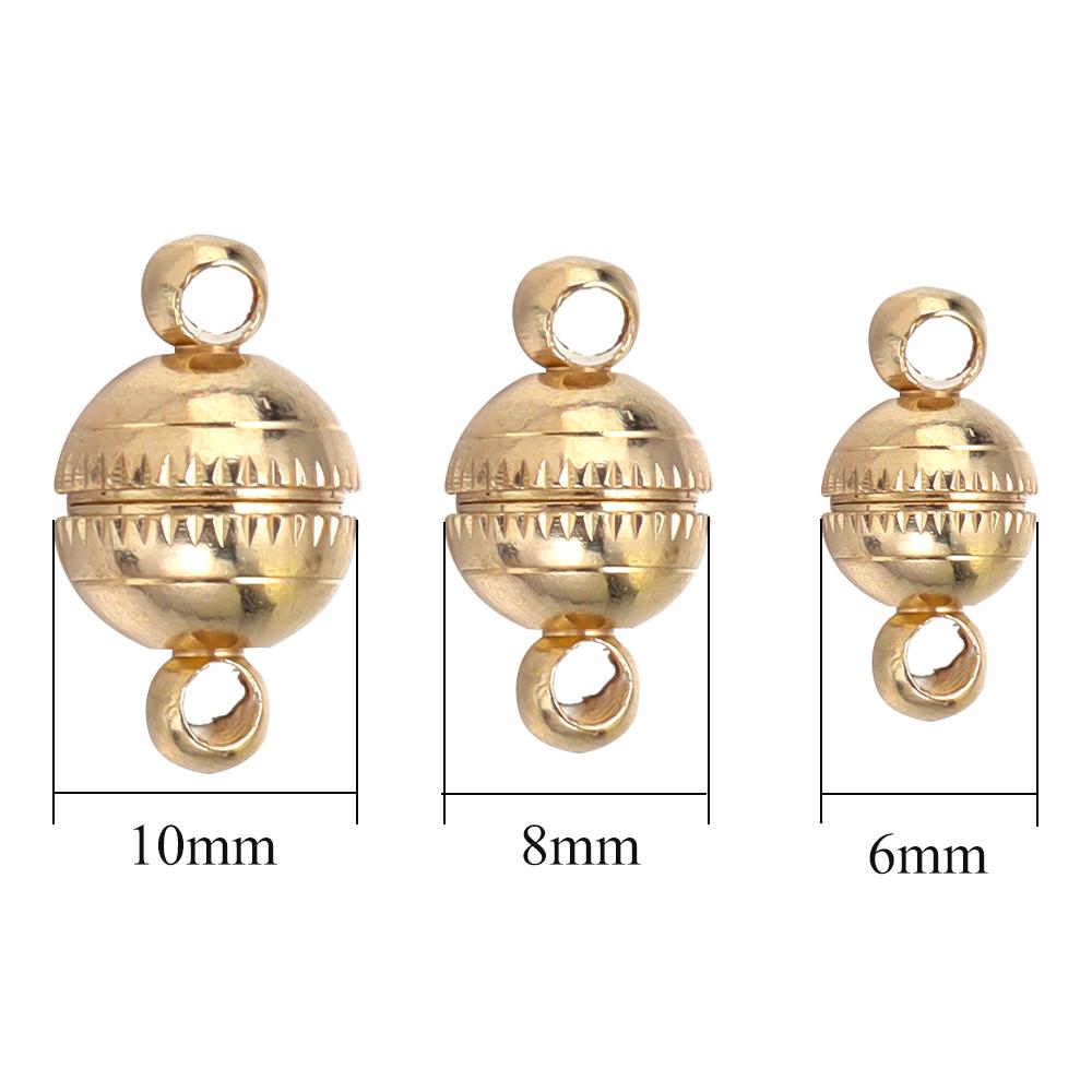 5pcs/Lot Round Strong Magnetic Clasps for For Jewelry Making End Chain Buckle Hook Clasps Connector DIY Bracelets Necklace