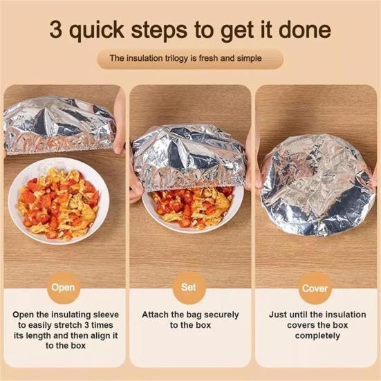 10/100Pcs Aluminum Foil Film Insulation Food Covers Heat Resistant BPA Free Kitchen