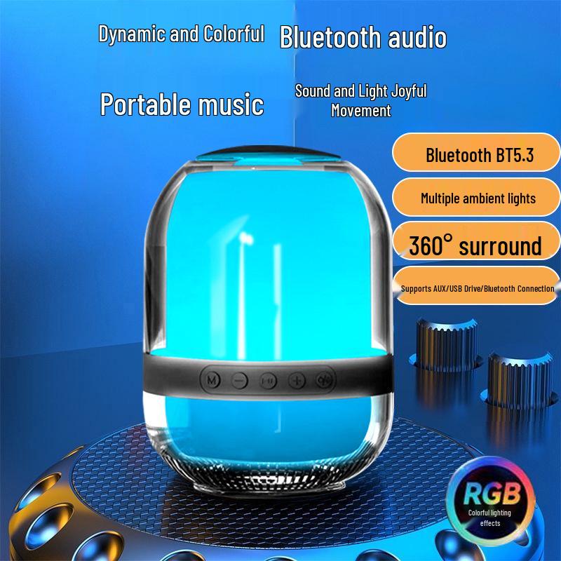 Беспроводная Bluetooth-колонка M9 с RGB-подсветкой и сабвуфером для автомобиля и улицы
