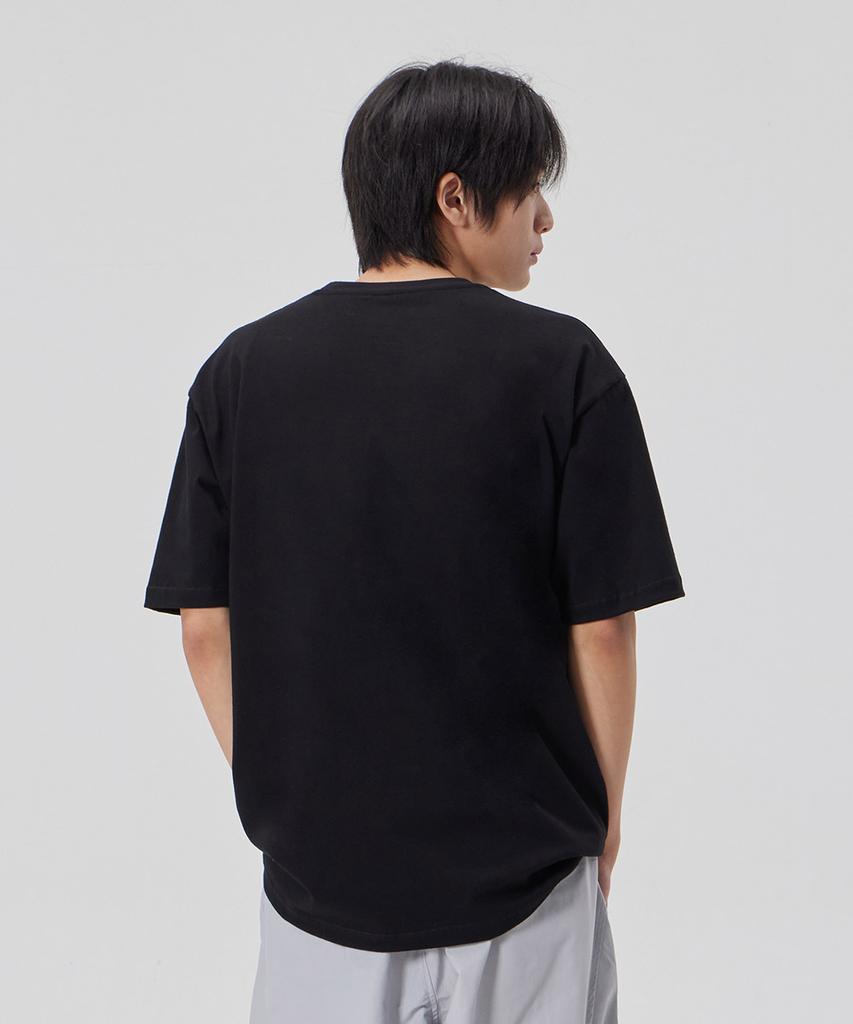 ASTRAL PROJECTION Cotton Loose Fit Short Sleeve T-Shirt_Black