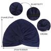 New Cross Fine Pattern Rippled Twist Turban Muslim Headscarf Bonnet Stretchy Female Head Wraps Solid Cotton Turbante Indian Hat