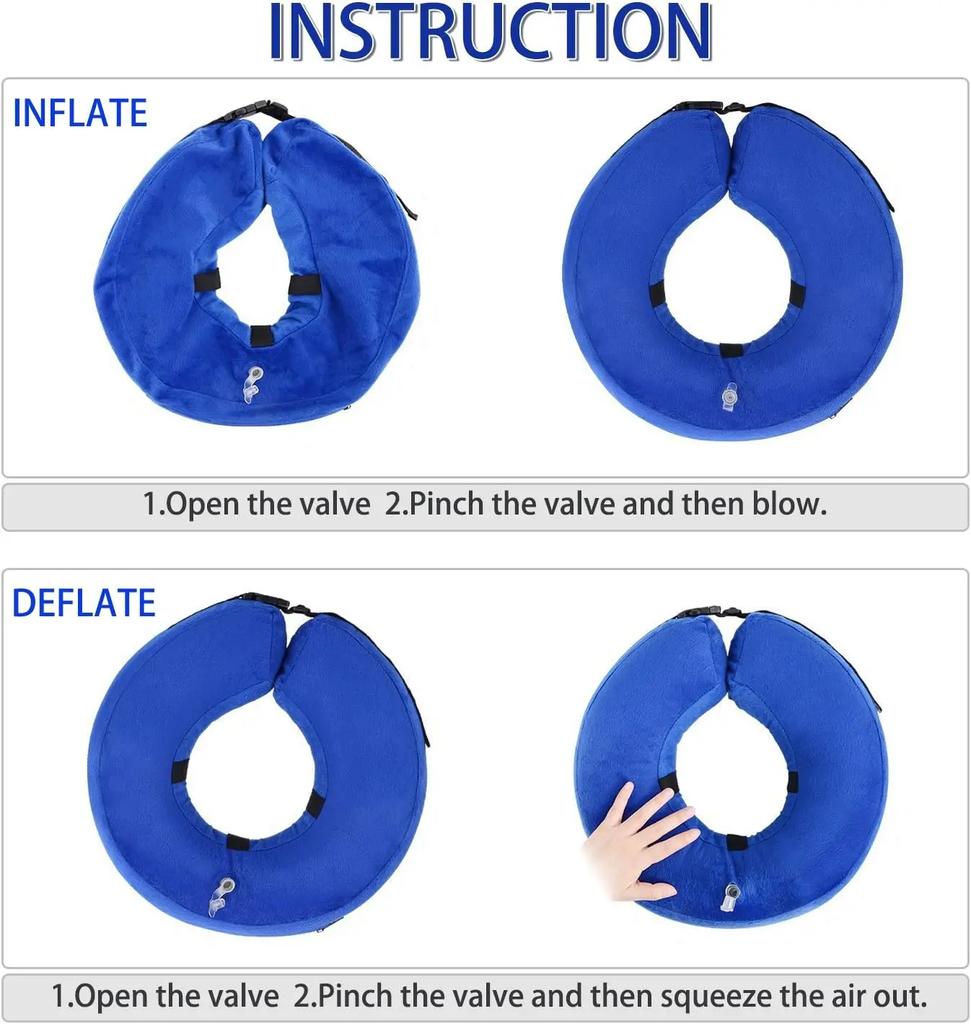 Конусы для собак после хирургических ран, защитный надувной ошейник для собак, ошейник для восстановления питомца, мягкий конус для питомца для маленьких, средних, больших собак, кошек