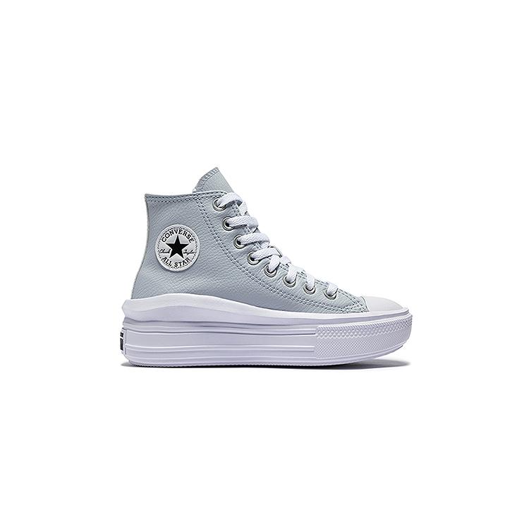 Converse Chuck Taylor All Star Platform Повседневные Спортивные Удобные Универсальные Модные Высокие парусиновые кеды Детские кроссовки Светло-голубые Серые A14415C