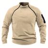 Mens Tactical Pullover Hoodies Casual Military Sweatshirts Fleece Jacket Standing Collar Solid Color Windproof Clothes