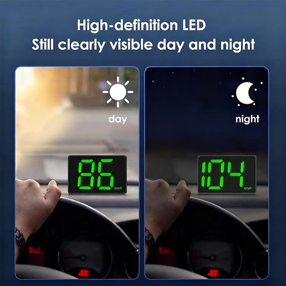 Высококачественный GPS-спидометр для всех автомобилей Plug and Play Большой шрифт Маленький размер Полноэкранный 2-цветный Автоэлектроника Аксессуары