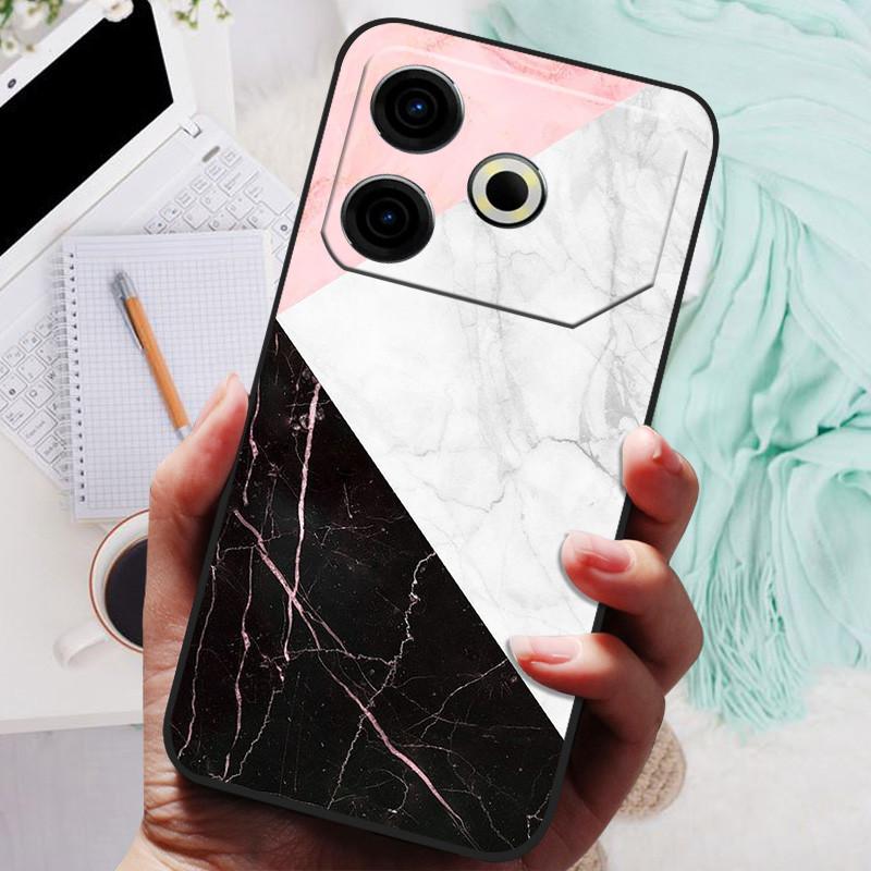 Для чехла Tecno Pova 6 Neo Pova6 Neo Роскошный телефон Силиконовая задняя крышка Для чехлов Tecno Pova 6 Neo Pova 6Neo Защитная оболочка Capas