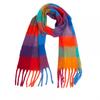 Autumn Winter Tassel Shawl Female Warm Colorful Plaid Scarf