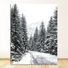 Дом Настенная картина на холсте Плакаты на скандинавскую тему и принты Настенные картины для декора гостиной Олень Кедр Зимний Снежный лес Без рамки