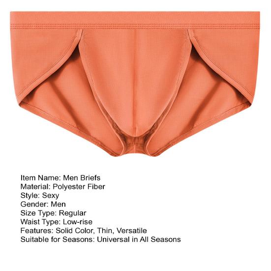 Мужские трусы с высокой эластичностью, облегающие, однотонные, дышащие, гладкие, с заниженной талией, нижнее белье для повседневной носки