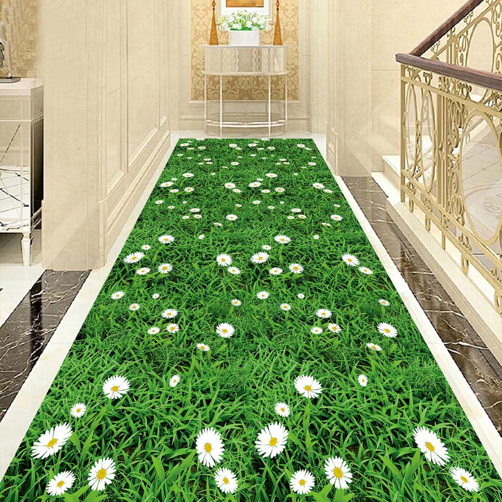 3D Цветочные лестничные ковры Коврики для коридоров Коврик для длинных проходов для входа / прихожей Коврики для пола с противоскользящим покрытием