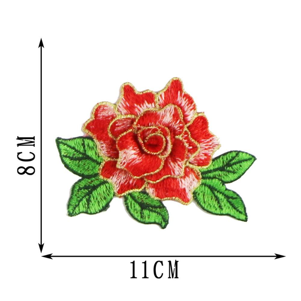DIY Handmade Embroidery Flower Patch Polyester Fiber Floral Patches Embroidery Repair Patch Jeans