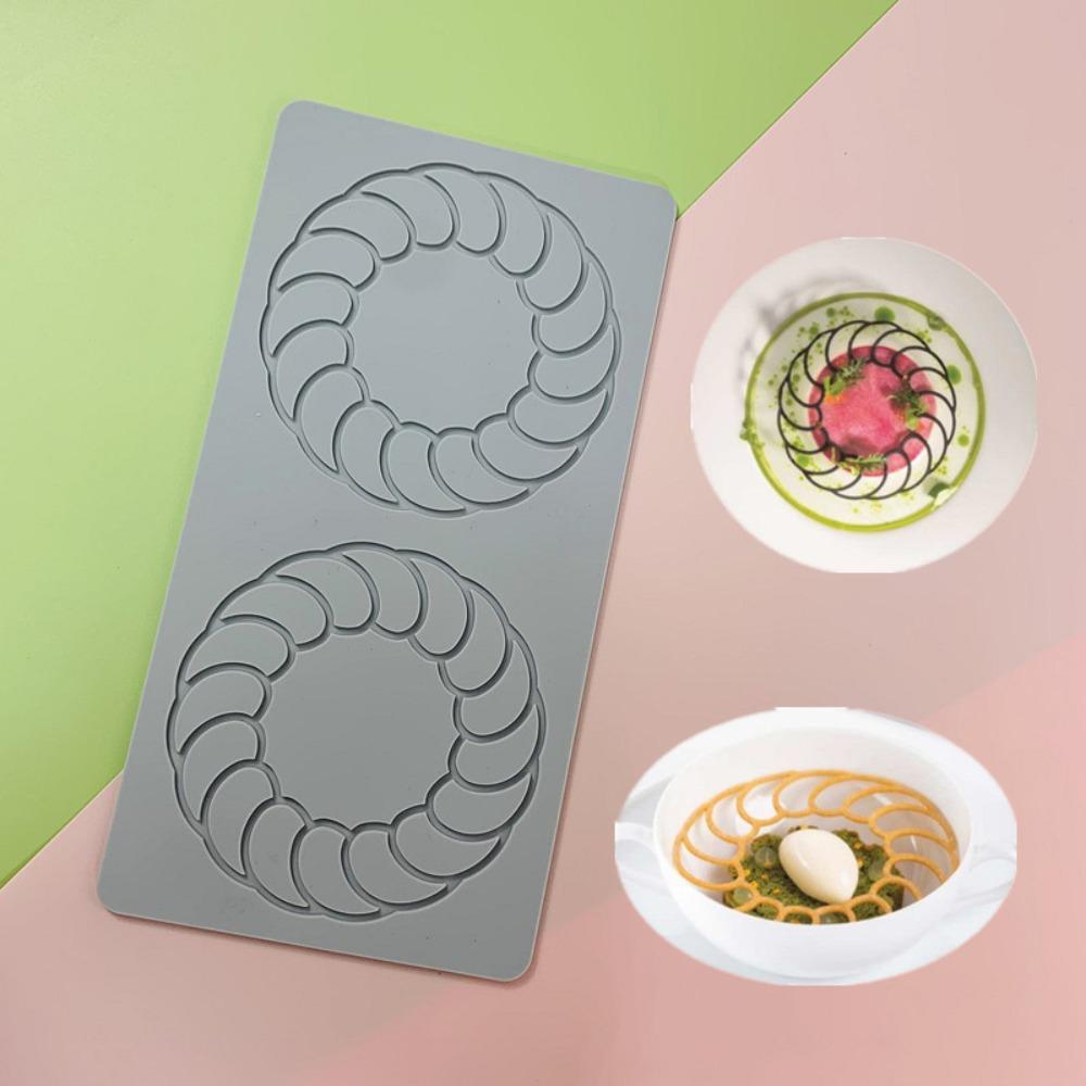 Украшение бордюра Украшение торта Форма для мастики Силиконовая форма Кружевная подложка Листья Венок Кружевная форма для торта