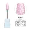 Ceramic Milling Cutter Flame Carbide Nail Drill Bits Pink Gel Remover Electric Machine Drills Polishing Peeling Nails Art Tools