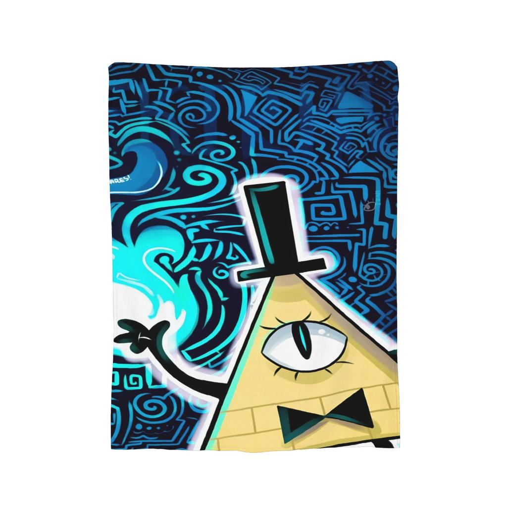 Bill Cipher Gravitys Falls blanket Velvet Textile Decor Portable Warm Throw blanket for Bed Office Bedding Throws