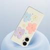 For Samsung Galaxy A07 4G Case Four Color Flowers Pattern Printing Straight Edge TPU Phone Back Cover