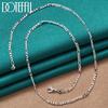 925 Sterling Silver Jewelry 16/18/20/22/24/26/28/30 Inch Side Chain Fashion Necklace