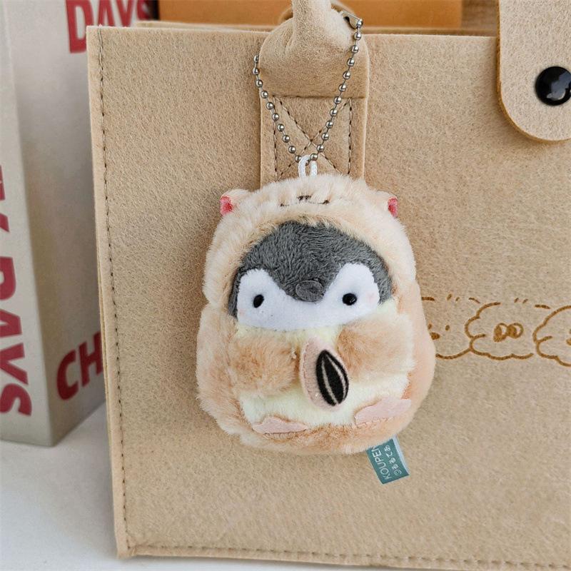 Милый плюшевый пингвин-дракон, сумка-брелок, подвеска, кошелек для монет, плюшевая подвеска для ключей автомобиля