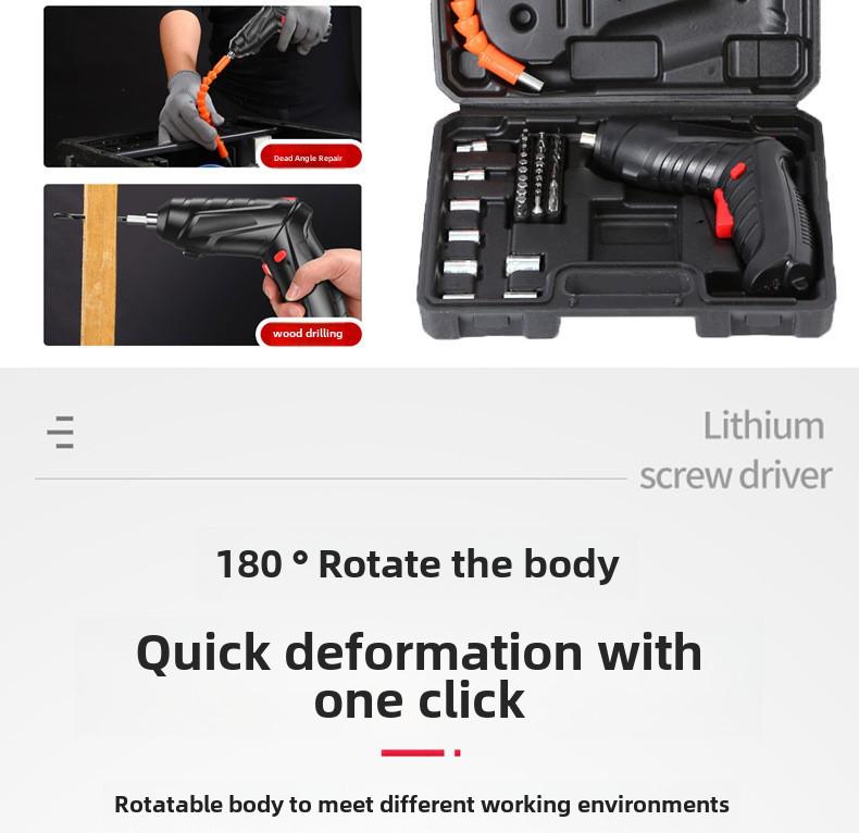 3,6 В аккумуляторная мини-электрическая отвертка, многофункциональная складная ручная дрель