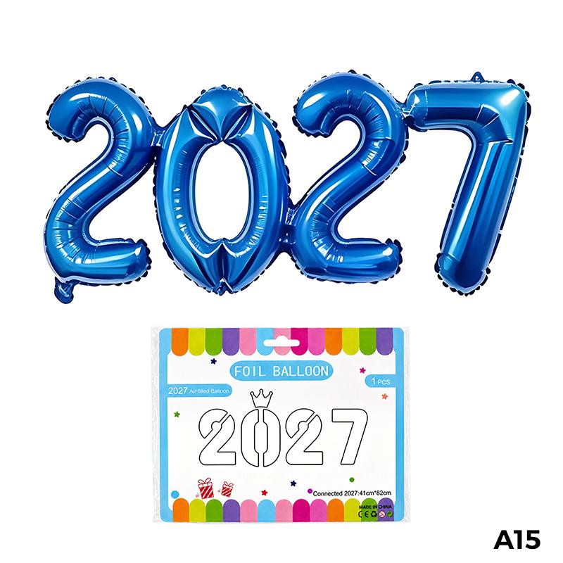Разноцветные воздушные шары с цифрами 2027, 16 дюймов, шары-фольга с короной, Декор для вечеринки в канун Нового года, Рождества, Выпускного, Дня рождения