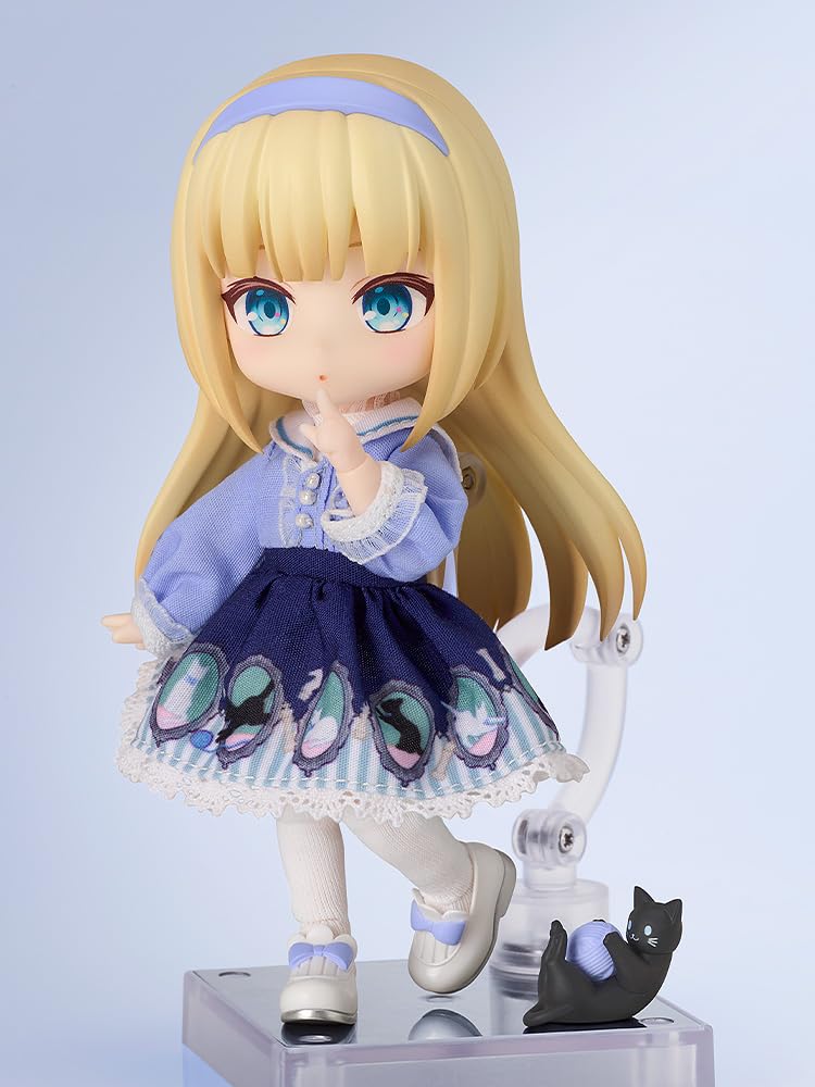 GOOD SMILE COMPANY Nendoroid Doll Alice Through the Looking Glass and Plastic Painted Movable Figure Non-scale Fabric, Magnet,