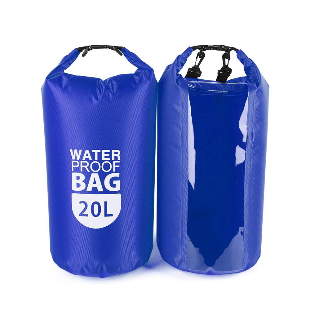 PVC Dry Waterproof Floating Bag Roll Top Dry Bag 10L 20L Water Sports Storage Bag Lightweight Dry Sack