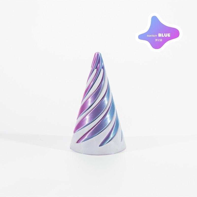 3D Printed Spiral Cone Toy Impossible Pyramid Passthrough Sculpture Pass Through Pyramid Toy Mini Vortex Thread Illusion