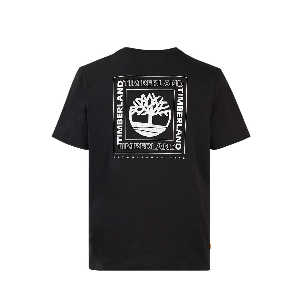 Timberland T-Shirts Men's Black Crew Neck Moderate A5VUH-001