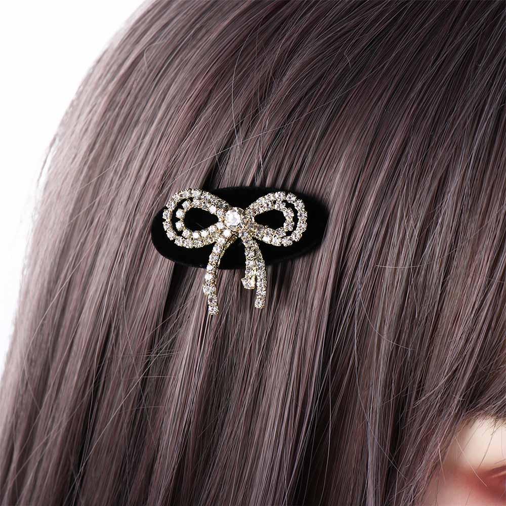 clip Luxury Bow Hairband Girls Hair Clip Velvet Duckbill Clip Korean Style Hairpin Sweet Barrettes