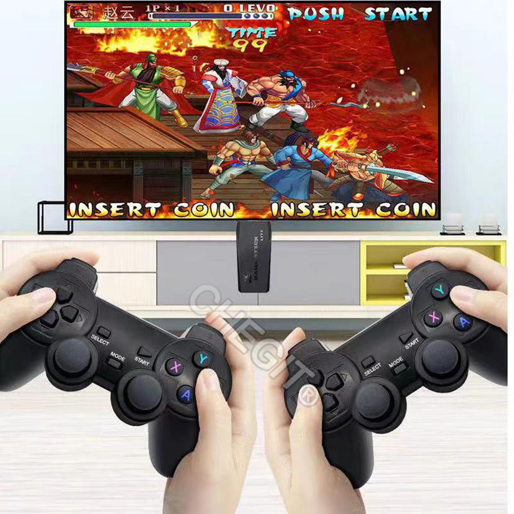 Video Game Stick Lite 4K HD Video Game M8 Console 64GB Double Wireless Controller For 10000 Retro Games Kid Xmas Gift