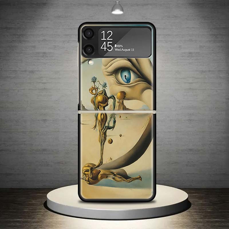Чехол для телефона с рисунком Сальвадора Дали для Samsung Galaxy Z Flip 7 6 5 4 3 5G Ударопрочный чехол Z Flip7 Flip6 ZFlip5 Flip3 Flip4 Роскошный She