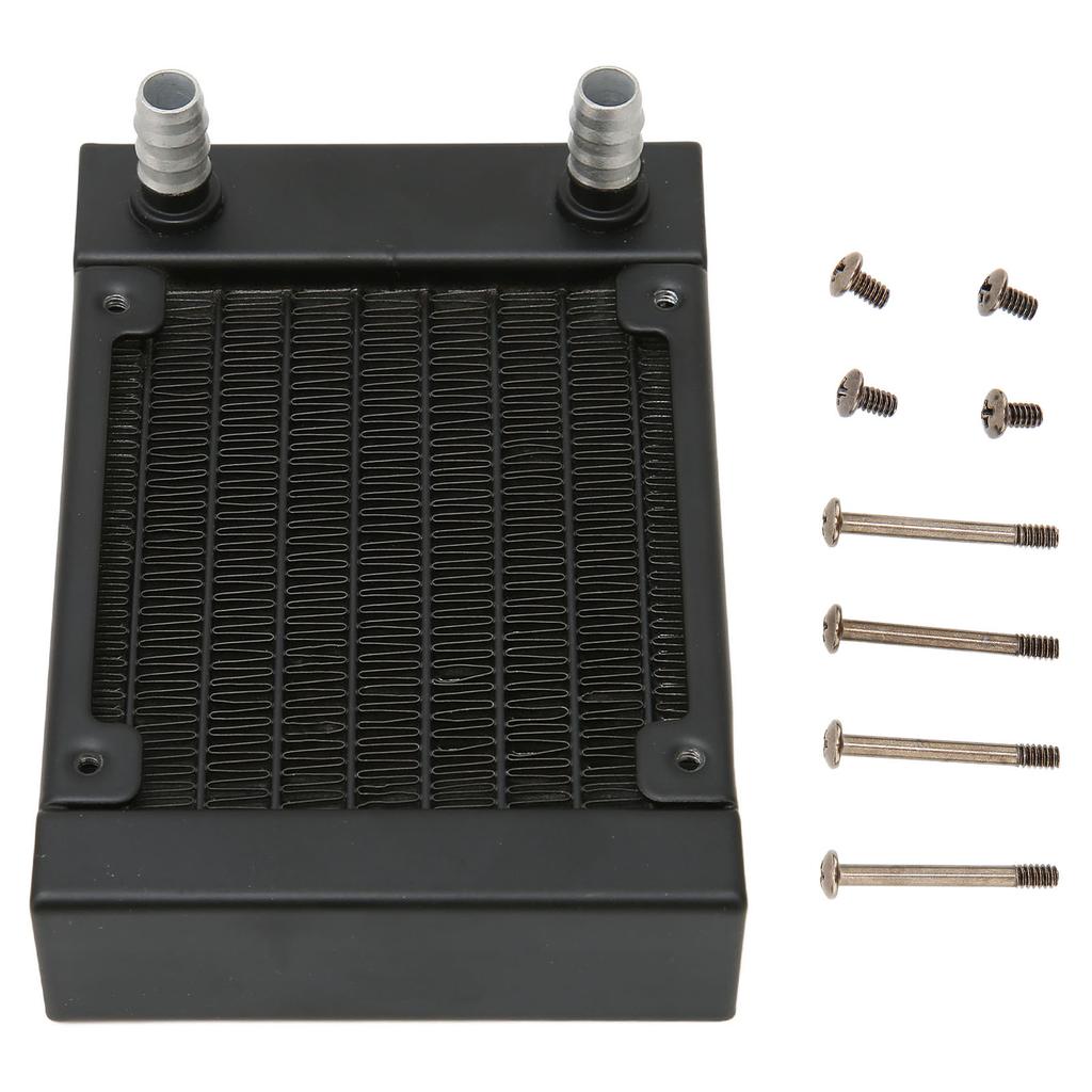 Алюминиевый теплообменник 8 трубок 9,5 мм штуцер 80 мм хорошее рассеивание тепла водяное охлаждение с винтами